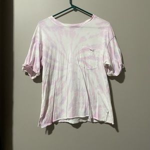american eagle , size medium , pink and white tie dye